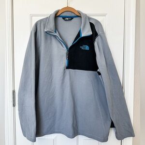 The North Face Men’s Gray/Black Fleece Pullover - Size XLarge